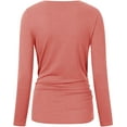 thumbnail image 4 of Sherrylily Maternity Shirt Side Button and Ruched Tunic Tops Long Sleeve T-Shirts, 4 of 5