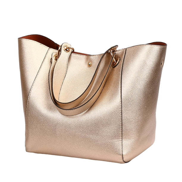 Minnieouse Bolsos de hombro duraderos con gran capacidad para mujeres bolsos de mano bolso de mano conveniente y duradero Bolsas de mensajero y de hombro Oro rosa