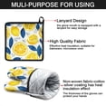 thumbnail image 7 of Blue Lemon Kitchen Oven Mitt and Pot Holder Sets 4 Pcs for Baking, Cooking and Grilling, Heat Resistant Up To 392 °F, 7 of 7