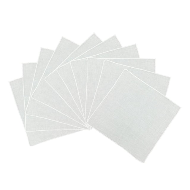 Paquete de 10 para hombre, de bolsillo clásico, blanco para mujeres, hombres, regalos para la familia Los 30x30cm Yuyangstore Pañuelos de algodon