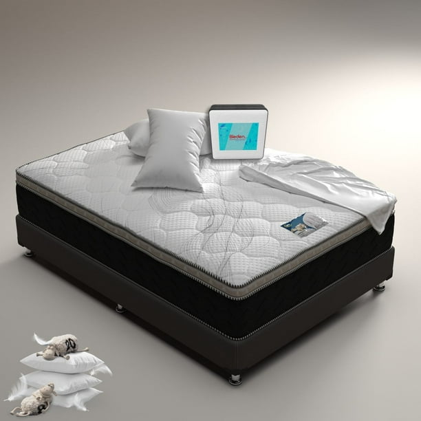Colchón Matrimonial Serta Preston con Box Matrimonial Sábana y 2 Almohadas Std