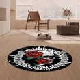 thumbnail image 3 of xiaxaixu Halloween Floor Mat Spider WebLetterSkull Pattern Welcome Indoor Outdoor Round Bedroom Door Decorative Rug, 3 of 6