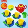Kidzlane Kids Play Tea Set, 15+ Durable Plastic Pieces, Real Playset