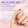 thumbnail image 6 of 150Pcs Press On Nails Gel False Nail Tips 3 in 1 Pre-Colored French Nails Fake Nails 14 Sizes for Nail Extensions, 6 of 11