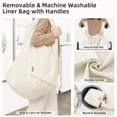 thumbnail image 3 of Esta de lavandería con ruedas para 3 secciones, clasificadora de ropa con ruedas con bolsa extraíble, cesta organizadora de lavandería, cesta para baño, recámara, 120 l, 3 of 8