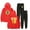 Red, variant on Happy Gilmore 2 Men/Women Fall Suit Hoodies Sportswear Hooded Ankle Banded Pant Two Piece Set