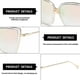 thumbnail image 3 of Gafas de sol reflectantes con forma de ojo de gato, PC y materiales metálicos que combinan con todo, con personalidad a la moda, 3 of 5