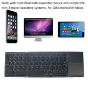Keyboard, Bluetooth Keyboard Touchpad Foldable Tri-fold Wireless For