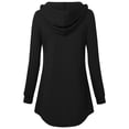 thumbnail image 4 of iopqo long sleeve shirts for women women's long sleeve hooded tunic tops button swing pullover hoodie sweatshirts women's t-shirts black s, 4 of 7
