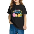 thumbnail image 2 of Annhoo Toddler Easter Tops Unisex Cotton Crewneck Print Graphic Boys Girls Short Sleeve Shirts Casual Clothes, 2 of 8