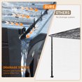 thumbnail image 6 of Mondawe 8 ft. x 12 ft. Brown Wall-Mounted Aluminum Frame Sunroom with Galvanized Steel Sloped Roof and Sliding Doors, 6 of 8