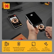 Kodak Step Mobile Instant Photo Printer 2x3 (Black), Compatible with iOS, Android & Bluetooth