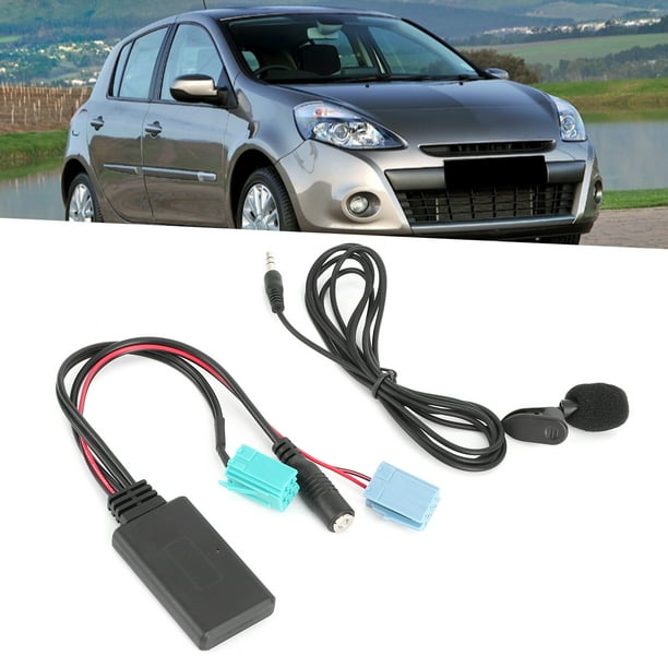 Adaptador de audio bluetooth, conector de audio de automóviles de alta bluetooth 5.0 dc12v, 6pin alto rendimiento paraault clio/espace/megane pad telefono mp3