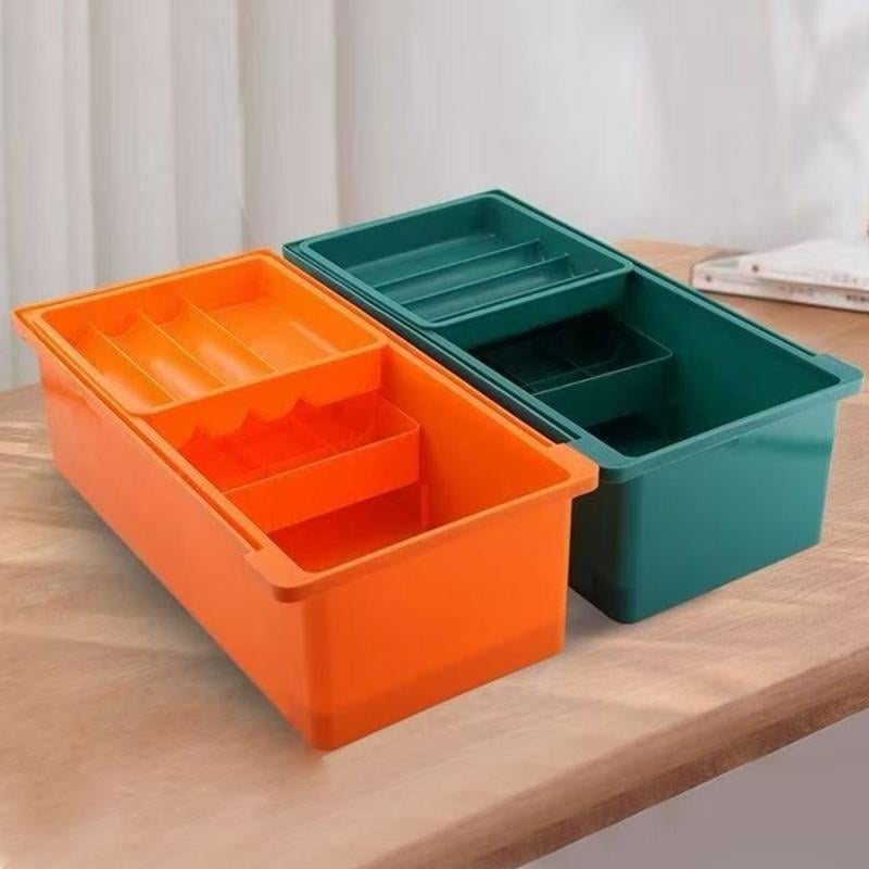 ANXPTIME Portable Triple Compartment Craft and Sewing Tool Box Drawer Organiser Case