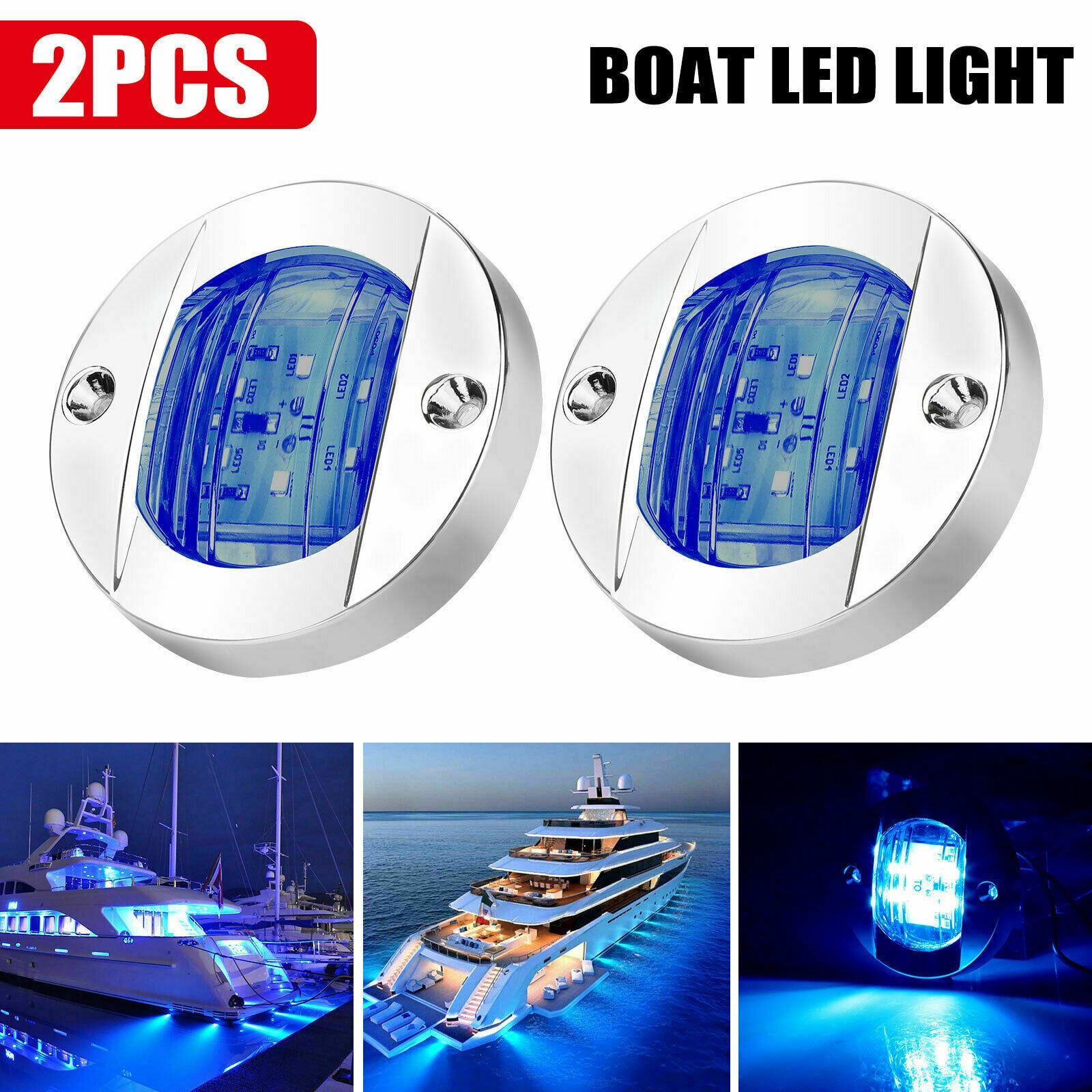 2835 16ft LED Boat Light Strip Green Waterproof Yacht Marine Deck Bow Pontoon 