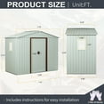 thumbnail image 7 of CarButler 8x4ft Metal Outdoor Storage Shed with Window and Lockable Sliding Doors for Garden Backyard Patio Lawn White, 7 of 7
