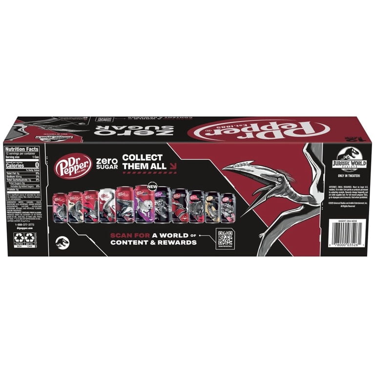 Dr Pepper Zero Sugar Jurassic World Rebirth Limited Edition Soda