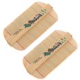 thumbnail image 3 of Small Tooth Comb Double-Sided Comb for Hair Caring Bamboo Assorted Color Hair Care 2Pcs, 3 of 5
