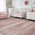 thumbnail image 1 of Washable Rugs for Living Roomx Area Rugs Non Slip Modern Abstract Rug Ultra Soft Low Pile Rugs for Bedroom Dining Nursery Playroom Pink, 1 of 6