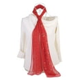 thumbnail image 3 of INSPIRE CHIC Women's Scarf Chiffon Sunscreen Swimwear Long Floral Wrap Shawls Red, 3 of 7