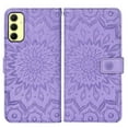 thumbnail image 5 of Asuwish Compatible with Samsung Galaxy A35 5G Wallet Phone Case and Tempered Glass Screen Protector Flip Credit Card Holder Stand Mandala Flower Cell Cover for A 35 35A A355G Women Men Purple, 5 of 8