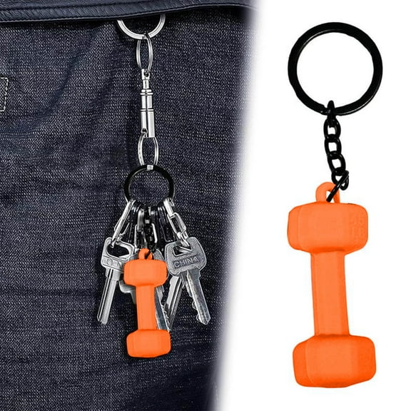 Mini Dumbbell Keychain, Dumbbell Pendant Keyring, Barbell Keychain, Dumbbell Keychain Backpack Charm for GymRats, Barbell Key Holder, Exercise Pendant Weightlifting, Gift for Gym Lovers