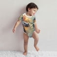 thumbnail image 3 of Kdxio White And Red Storm Dragon Pattern Unisex Baby Cotton Short Sleeve Bodysuits-12 Months, 3 of 5