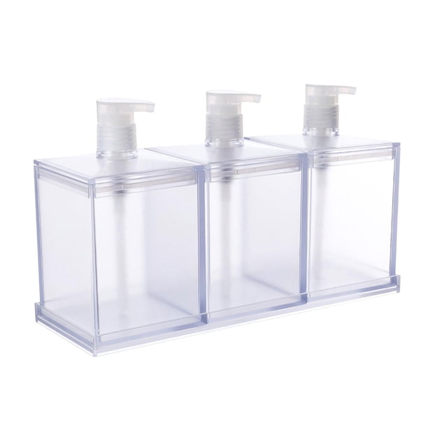 Botella dispensadora de loción vintage, de plástico, impermeable, recargable. Claro