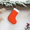 thumbnail image 6 of Daiia Orange Print Christmas Stocking，18"Large Knitted Xmas Stocking for Kids, Family Stocking for Fireplace Christmas Holiday Party Decoration, 6 of 7