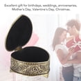 thumbnail image 2 of Alloy Jewelry Box, Portable Multipurpose Vintage Jewelry Box Delicate Heart Shape Retro Fluff Lining  For Rings For Anniversary For Dressing Table, 2 of 7