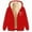 Red fleece lined hoodie, variant on CFLVAEK Fall Winter Hoodies for Women Plus Size Sherpa Fleece Lined Hoodie Jackets Fashion Graphic Full Zip Hooded Sweatshirts with Pockets Black L