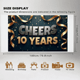 thumbnail image 6 of LUUFILx Cheers 10 Years Celebration Gold Silver Glitter Party Backdrop Banner Anniversary Decorations Event Supplies Elegant Festive Milestone Photo Props Decorations, 6 of 8