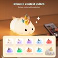 thumbnail image 3 of Luz De Noche Lámpara Unicornio Animal Pat Light Control remoto infrarrojo DC5V 2W 1200mAh para la oficina del dormitorio del estudiante Tmvgtek Para estrenar, 3 of 9