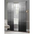 thumbnail image 4 of Gradient Black Sheer Curtains 2 Panels Set Abstract Black Grey White Gradient Water Ripples Sheer Window Curtains Light Filtering Rod Pocket Voile Drapes for Bedroom Living Room 52"X108", 4 of 8