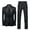 Black, variant on Men's Solid Color Fashion Jacquard Party Suit Jacket Vest Pants Three Piece Set Slim Fit Lightweight Wedding Tuxedo Blazer Formal Wear