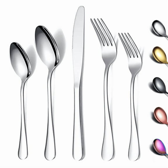 ReaNea 20 Pieces Silverware Set Stainless Steel Flatware Set, Spoons and Forks Cutlery Set Service for 4