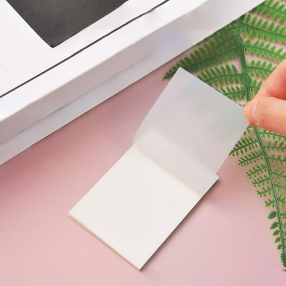 Aodebiao Transparent Sticky Notes - Clear Sticky Notes Self-Adhesive Translucent Sticky Note Pads for Books Annotation, See Through Sticky Note