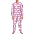 thumbnail image 3 of Daiia Beautiful Swans for Men's Long-Sleeved Pajama Set – Soft & Comfortable Sleepwear Button-Up Pajamas Cozy Lounge Wear-Small, 3 of 7