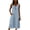 Light Blue, variant on Button Front Dress Women Dinner Dress 2026 Summer Solid Color Sleeveless Crew Neck Breathable Regular Fit Dress for Women with Pockets Basic for Daily and Commute S-2XL