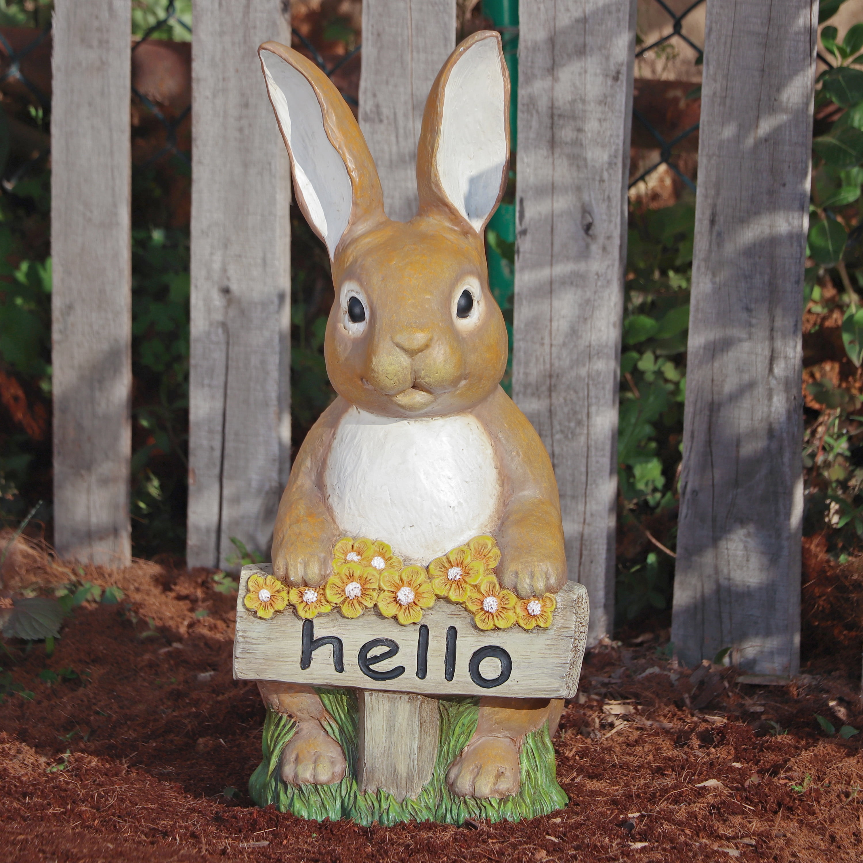 Mainstays Outdoor Welcome Bunny Garden Statue