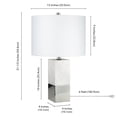 thumbnail image 6 of Evelyn&Zoe Lena 21.5" Tall Table Lamp with Fabric shade in Marble/Polished Nickel/White, 6 of 9