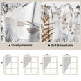 thumbnail image 5 of Swag Valance Curtains for Windows, Leaf Flower Light Filtering Kitchen Curtains with Rod Pocket, Vintage Farmhouse Botanical Plant Floral Window Treatment Valances for Living Room, 36x36 - 2 PCS, 5 of 9