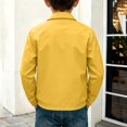 thumbnail image 2 of Solid Color Recreational Sports Long Sleeve Collar Blouse Outdoor Hooded Jacket Waterproof Windproof Cardigan Jacket Kids Size 9-10Years, 2 of 7