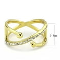 thumbnail image 2 of Gold Womens Ring Solitaire 316L Stainless Steel Anillo Color Oro Para Mujer Acero Inoxidable, 2 of 5