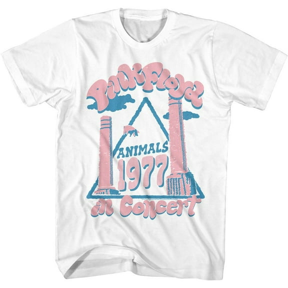 Pink Floyd Animals Concert White Adult T-Shirt