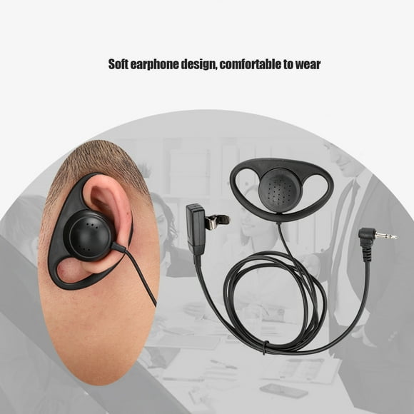 Radio Headset, Compatibility D Shape Earpiece Soft Ear Hooks for Motorola Radios