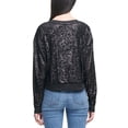 thumbnail image 3 of CALVIN KLEIN JEANS Allover Sequin Pullover Top Black Medium B4HP NO TAGS, 3 of 3