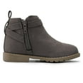 thumbnail image 4 of HOMEHOT Girls Boots Kids Comfortable Slip on Ankle Boots Dress Booties with Zipper​ Grey 12 Little Kid, 4 of 6