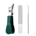 thumbnail image 3 of Beveled Clippers Beveled Nail Clippers Set | 3-Piece Nail Kit | Ingrown Toenail Nipper | Non-Slip Groomer | Nail File Included | Toe Grooming Tool Nail Set, 3 of 8