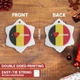 thumbnail image 3 of 3drose, I Love Belgium, 3 inch Snowflake Porcelain Ornament, 3 of 7